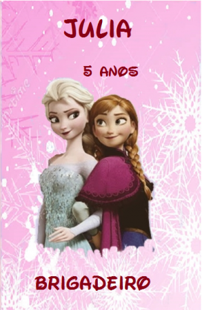 Adesivo bisnaga Frozen rosa